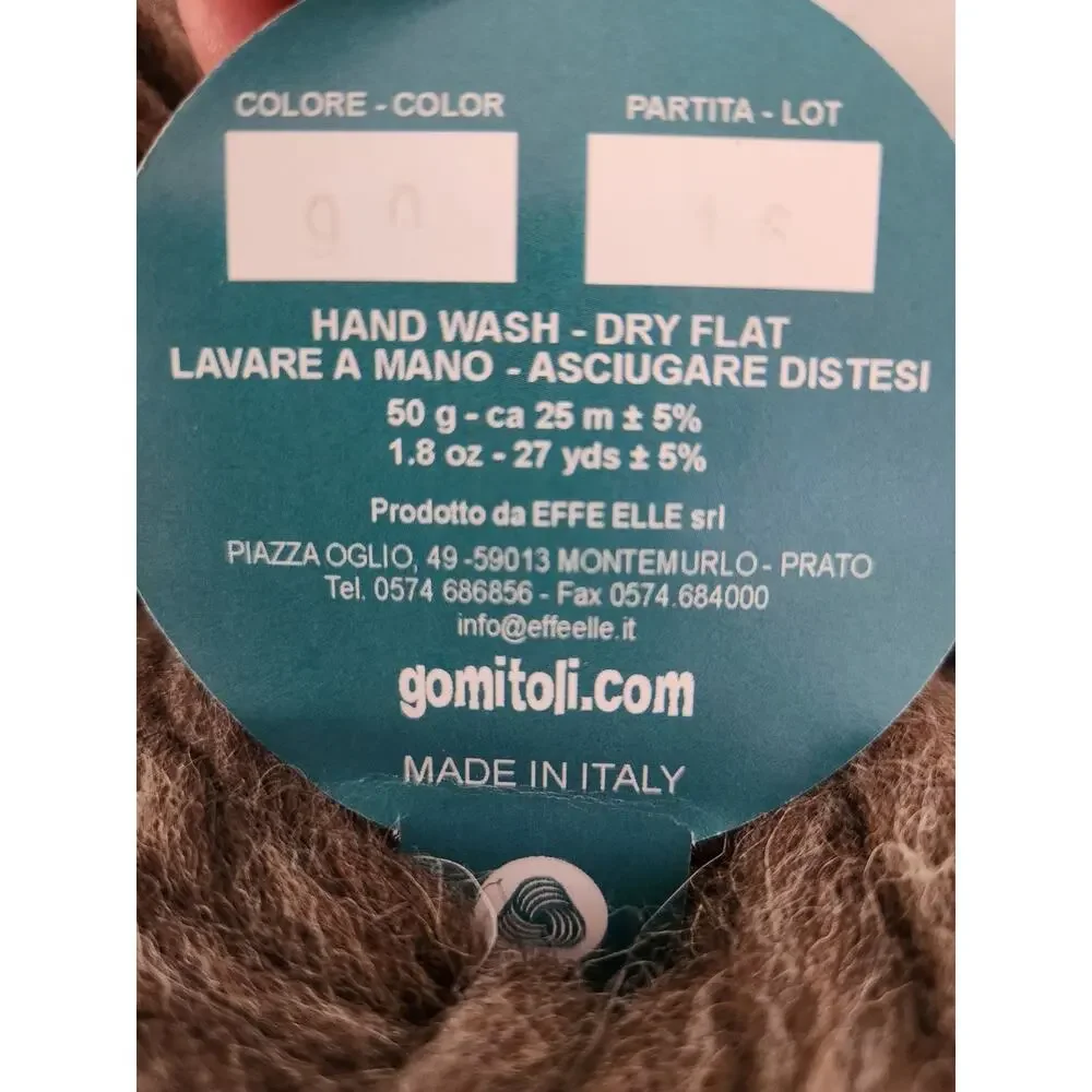 Borgo de Pazzi Armida Yarn Lot 5 100% Wool Bulky Chunky Brown Made Italy